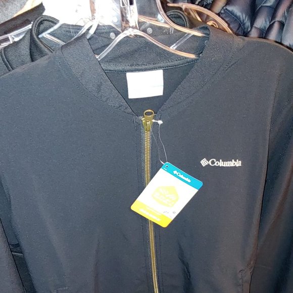 COLUMBIA Womens Black Full Zip Bomber Jacket NWT S - Picture 8 of 8